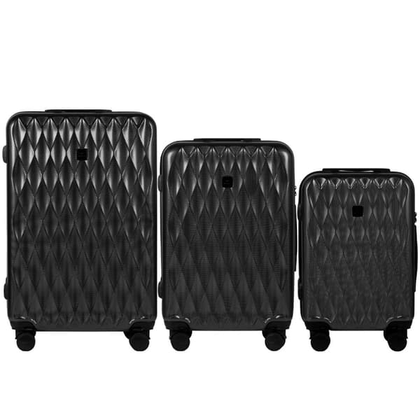 Set med 3 Wings PC Golden Eagle MÖRKGRÅ resväskor