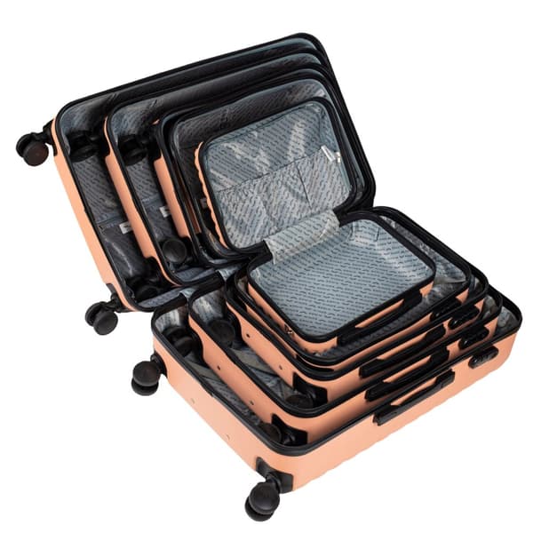 SN120 SWAN, Set med 4 ABS+ resväskor (L, M, S, XS) Vingar, GLASS