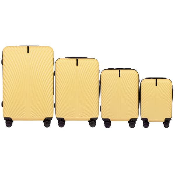 SN120 SWAN, Set med 4 ABS+ resväskor (L, M, S, XS) Vingar, GLASS