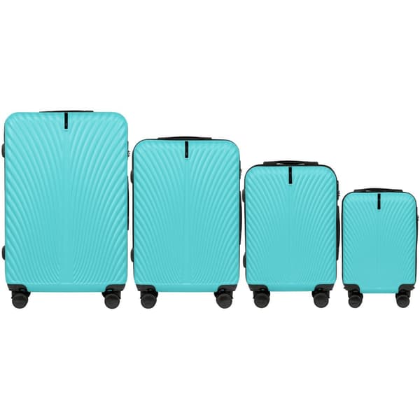 SN120 SWAN, Set med 4 ABS+ resväskor (L, M, S, XS) Vingar, LJUSBLÅ