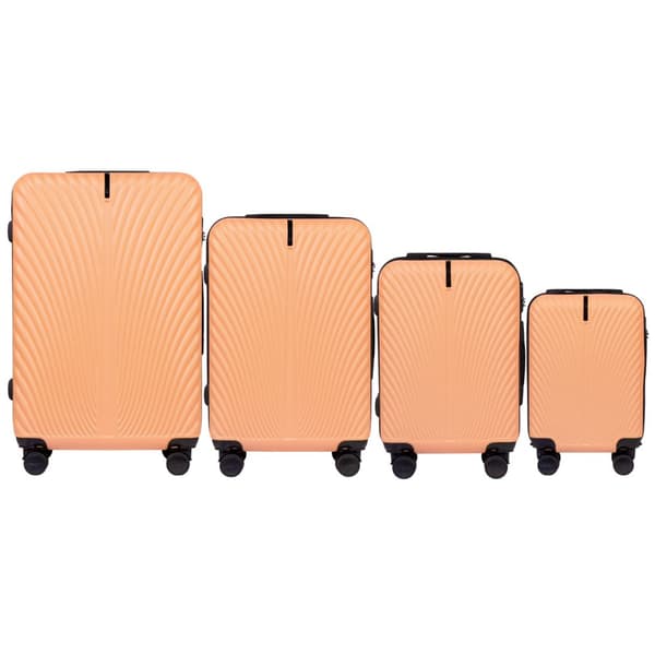 SN120 SWAN, Set med 4 ABS+ resväskor (L, M, S, XS) Vingar, PEACH
