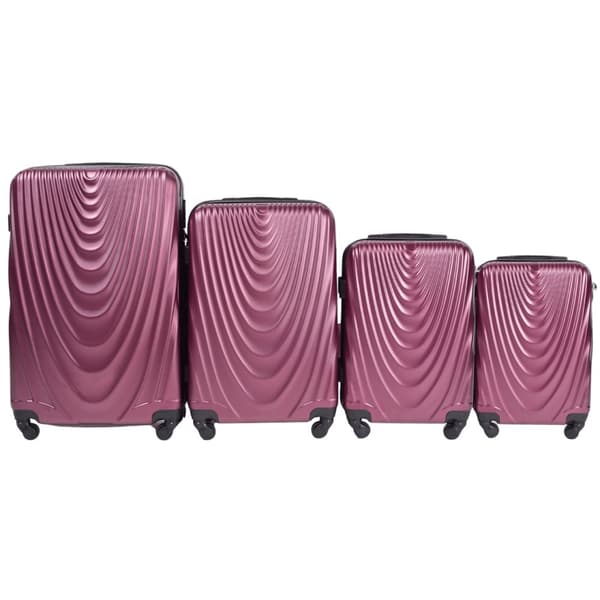 304 FALCON, Set med 4 ABS+ förlängningsväskor (L,M,S,XS) Vingar, BURGUNDY
