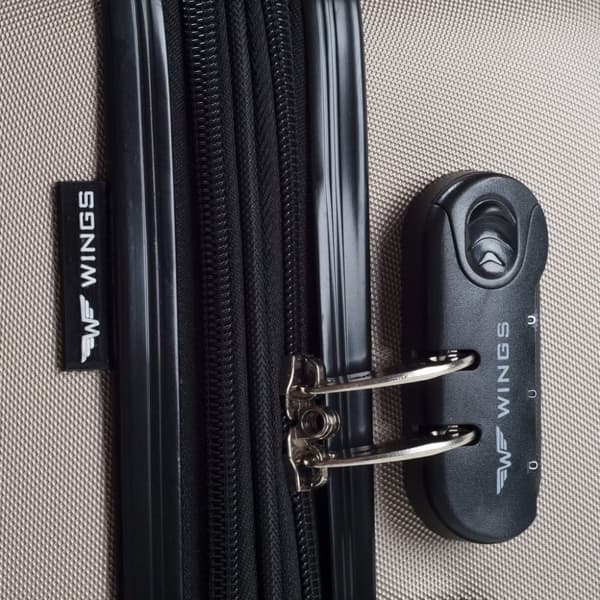 304 FALCON, Set med 4 ABS+ förlängda fodral (L, M, S, XS) Vingar, SVART