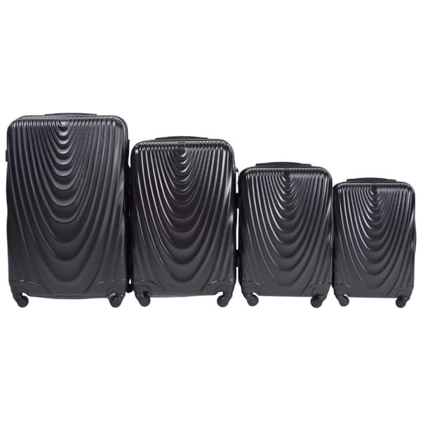 304 FALCON, Set med 4 ABS+ förlängda fodral (L, M, S, XS) Vingar, SVART