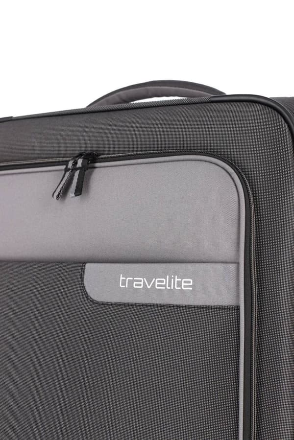 Kabinväska S 55cm TRAVELITE VIA 2 hjul gråsvart