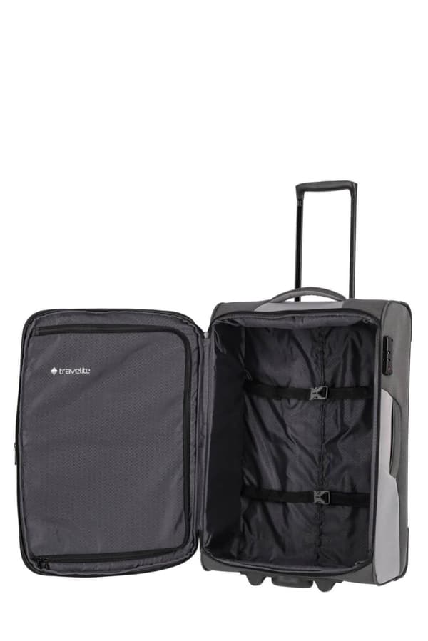 Kabinväska S 55cm TRAVELITE VIA 2 hjul gråsvart