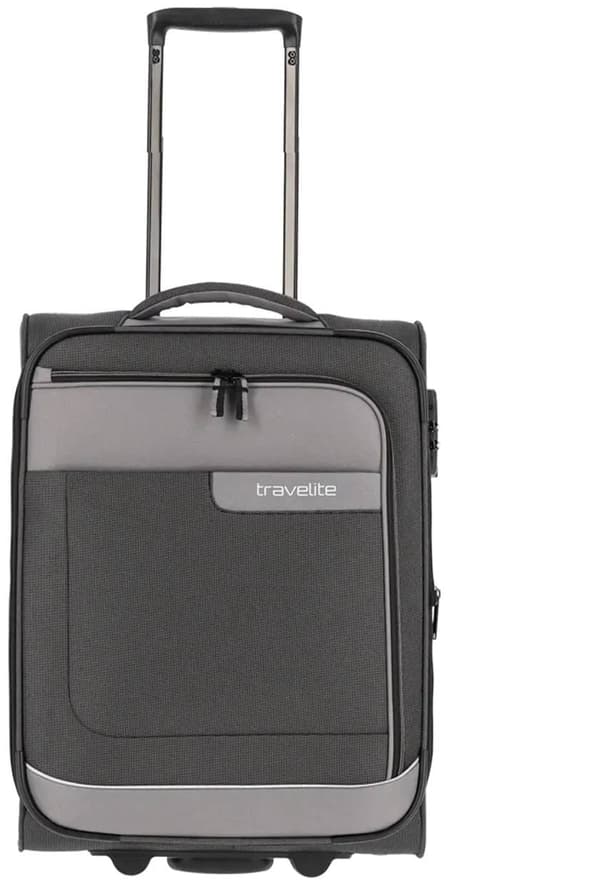 Kabinväska S 55cm TRAVELITE VIA 2 hjul gråsvart