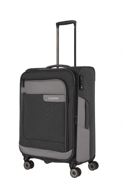 TRAVELITE VIA resväska grå svart MEDIUM 66cm