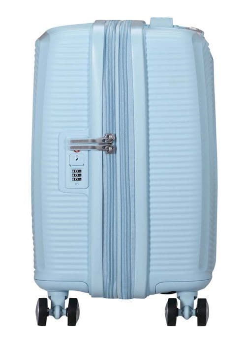 American Tourister Valise ljusblå för kvinnor och män - Soundbox Spinner 55 / 20 TSA EXP Trolley Pastellblå 298829