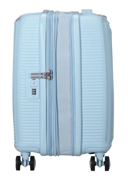 American Tourister Valise ljusblå för kvinnor och män - Soundbox Spinner 55 / 20 TSA EXP Trolley Pastellblå 298829