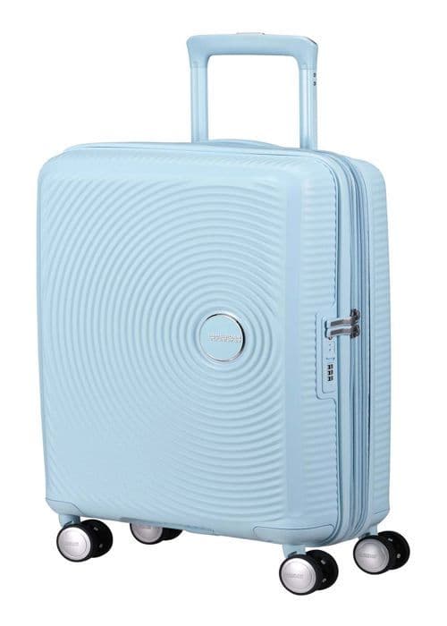 American Tourister Valise ljusblå för kvinnor och män - Soundbox Spinner 55 / 20 TSA EXP Trolley Pastellblå 298829