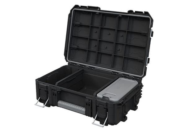 Set om 3 Resväskor - KETER - ROC Pro Gear 2.0 - Svart - Vattentät - 4 Rullar 360°