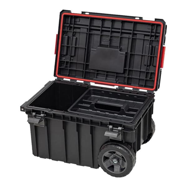 Qbrick System ONE Vagn Vario stapelbar 605 x 405 x 345 mm 44 l IP66 med hjul på metallaxel