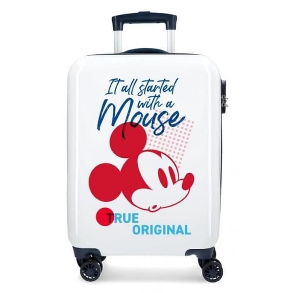Barnväska - Disney - Handbagage Mickey "Det hela började" - 55 x 36 x 20 cm - Vit
