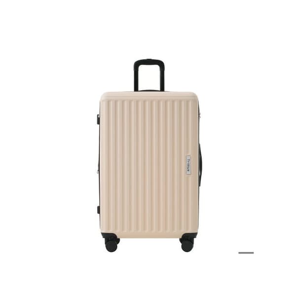 Hård resväska, handbagage med 4 hjul, ABS-material, TSA-lås, 70*47*30, beige