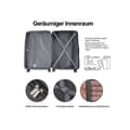 Miniatyrbild 5 av 6: Hårt bagage, ABS-material, TSA-lås, S35*26*16 cm, M46.5*38*20 cm, utan expansionslager, färg beige