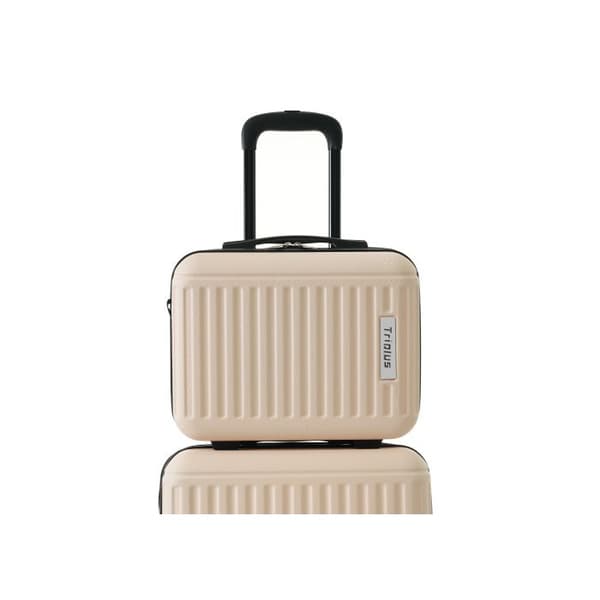 Hårt bagage, ABS-material, TSA-lås, S35*26*16 cm, M46.5*38*20 cm, utan expansionslager, färg beige