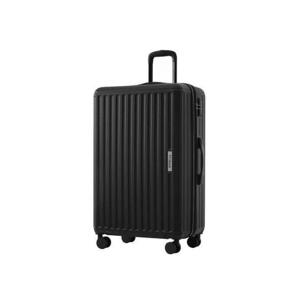 Hård resväska, handbagage med 4 hjul, ABS-material, TSA-lås, 60*40*26, med expanderande lager, svart