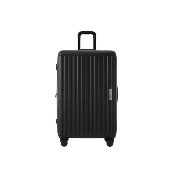 Hård resväska med 4 hjul, ABS-material, TSA-lås, 70*47*30, med förlängningskudde, svart