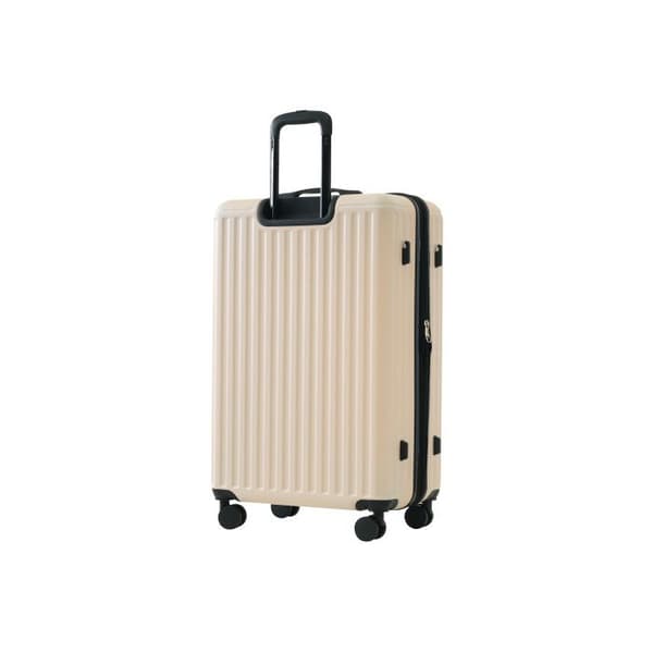 Set av resväskor, S-M-L-XL-set, väska med toalettartiklar, handbagage med 4 hjul, ABS-material, TSA-gränsskydd beige