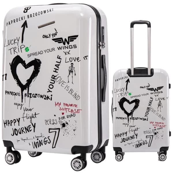 Stor resväska M/L Wings x Paprocki Brzozowski GOLDCREST - 26" WHITE