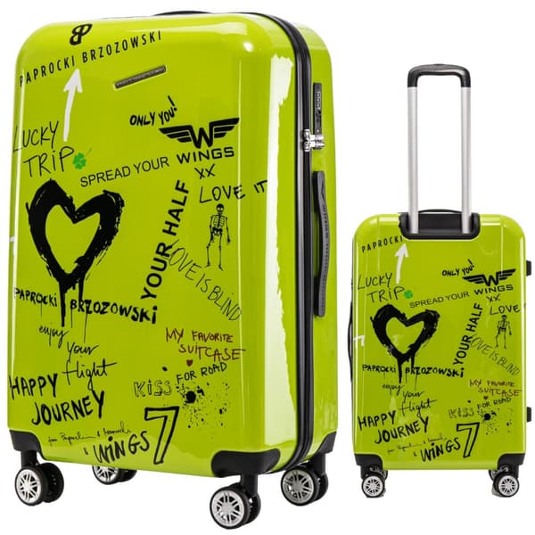 Stor resväska M/L Wings x Paprocki Brzozowski GOLDCREST - 26" GREEN