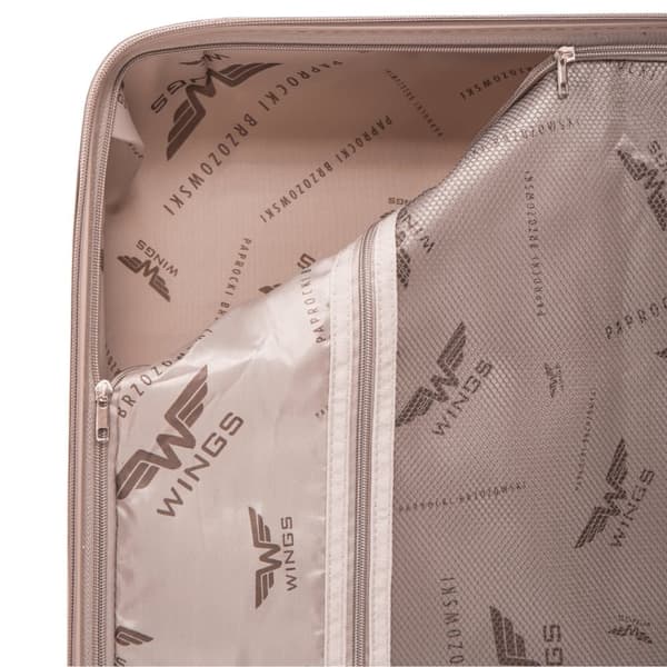 Wings Paprocki & Brzozowski 20" beige hård kabinväska med kombinationslås