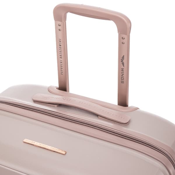 Wings Premium 3-delat bagageset - Beige, slitstark polypropylen med säkert lås