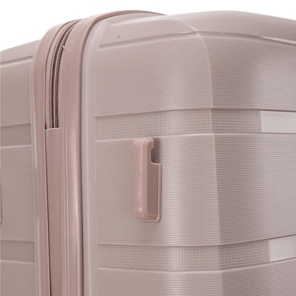 Wings Premium 3-delat bagageset - Beige, slitstark polypropylen med säkert lås