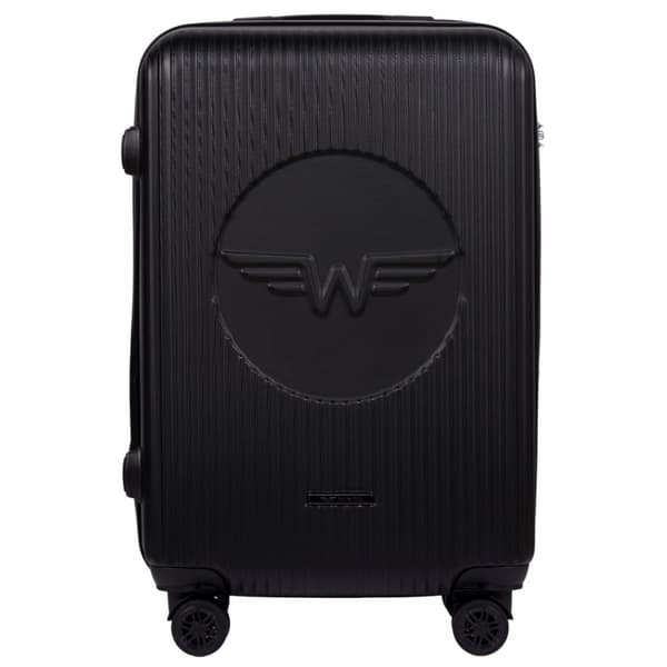 Resväska med expansionsstorlek Wings Swallow 24" SVART