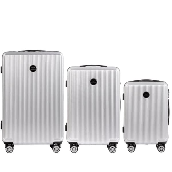 Set med 3 resväskor Wings PC Afrikansk örn SILVER
