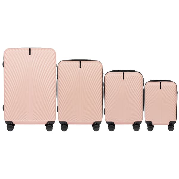 SN120 SWAN, Set med 4 ABS+ resväskor (L, M, S, XS) Vingar, ROSA