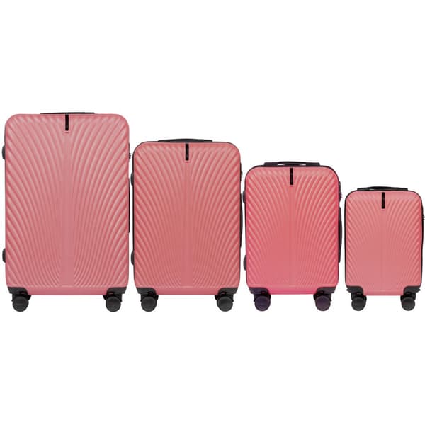 SN120 SWAN, Sæt med 4 ABS+ kufferter (L, M, S, XS) Vinger, DIRTY PINK
