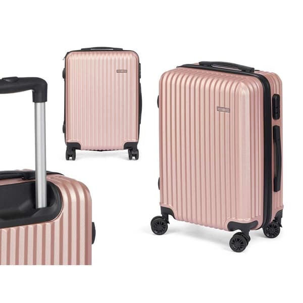 Håndbagage HT-017-R Pink 55 x 35 x 20 cm Striber