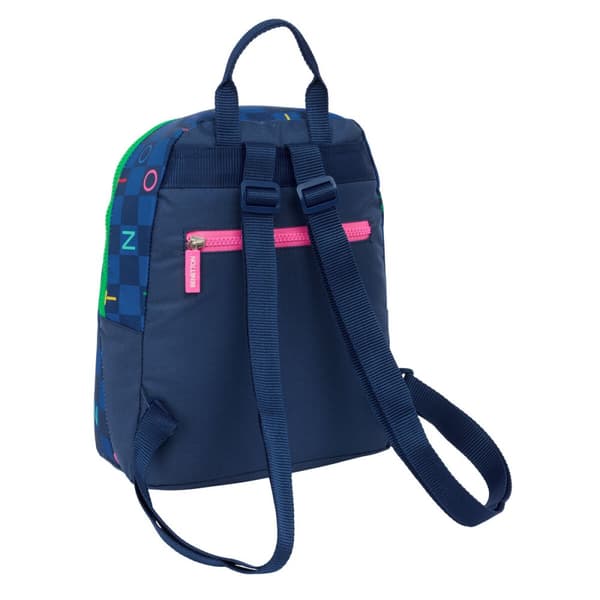 Rygsæk Benetton Damero Marineblå 25 x 30 x 13 cm