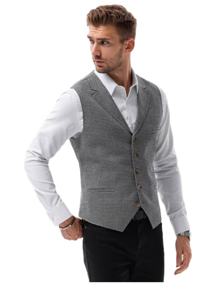 Ombre Herrväst Elegant Basic Perfect Suit 100 % polyester 3 färger Grå S-XXL V55