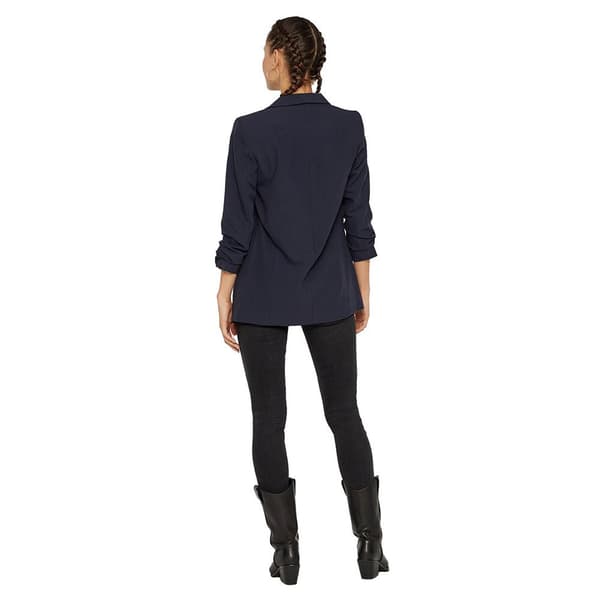 Pieces Boss 3/4 Blazer Blå L Kvinde