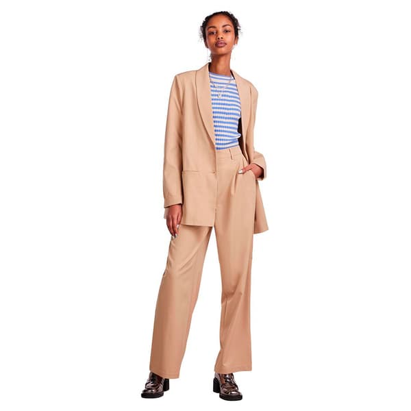 Pieces Blazer Size Loose Beige M Kvinde
