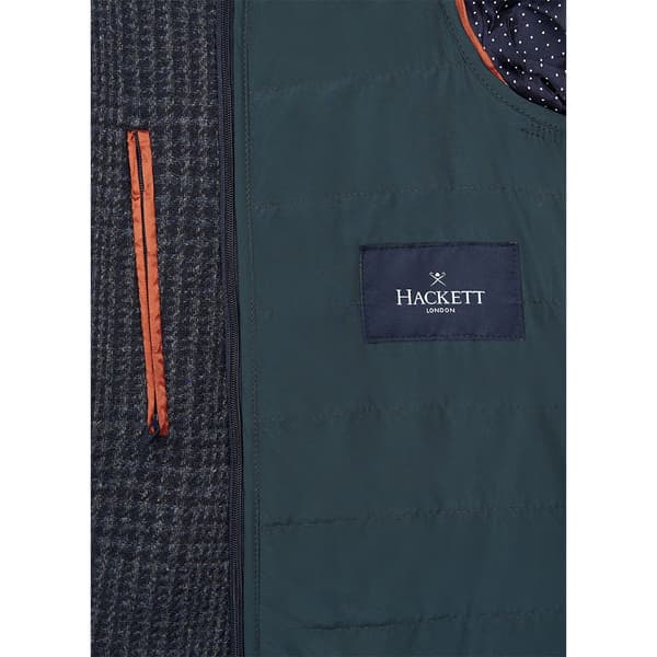 Hackett Blazer Shetland Gcheck Zip Out Blå 42 / 32 Mand