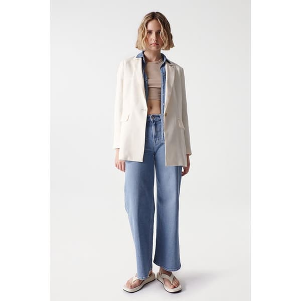 Salsa Jeans Bleiseri Single-breasted Beige M Nainen