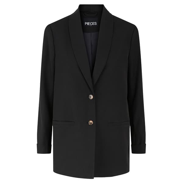 Pieces Blazer Size Loose Sort S Kvinde