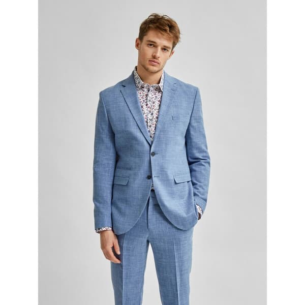 Selected Slank Blazer Oasis Light Blå 102 Mand
