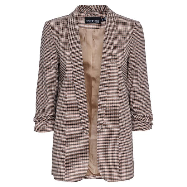 Pieces Boss 3/4 Trykt Blazer Brun S Kvinde
