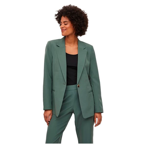 Vila Blazer Lowny Straight Grönt 40 Kvinna