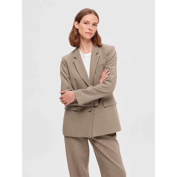 Selected Blazer Rita Classic Beige 38 Kvinna