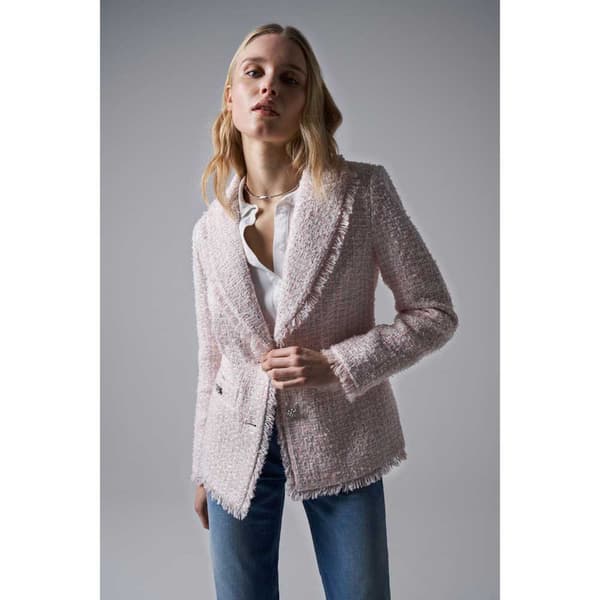 Salsa Jeans Blazer Tweed Beige S Kvinna