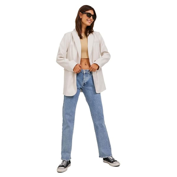 Jack & Jones Blazer Mary Faux Leather Beige M Kvinde