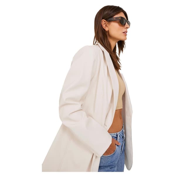 Jack & Jones Blazer Mary Faux Leather Beige M Kvinde