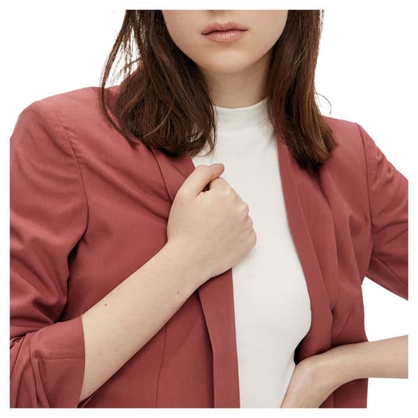 Pieces Blazer Boss 3/4 Rød M Kvinde