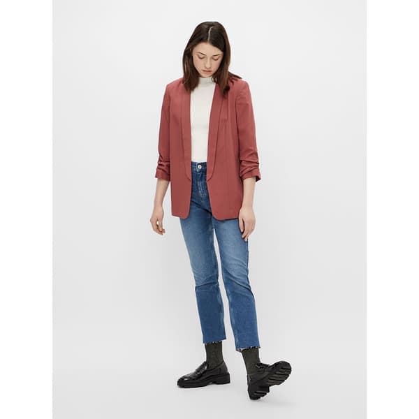 Pieces Blazer Boss 3/4 Rød M Kvinde